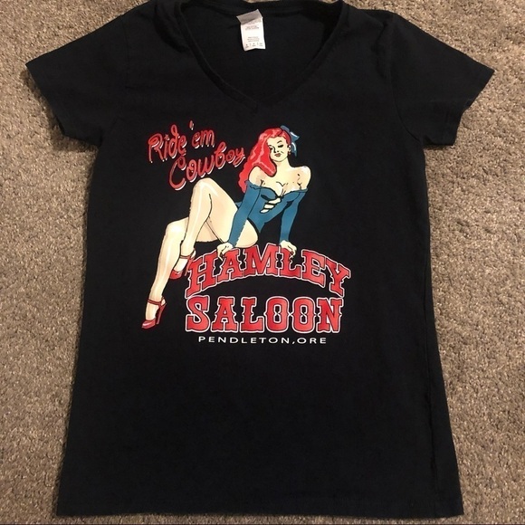 HAMLEY Saloon t-shirt, pin-up girl. - Picture 1 of 4